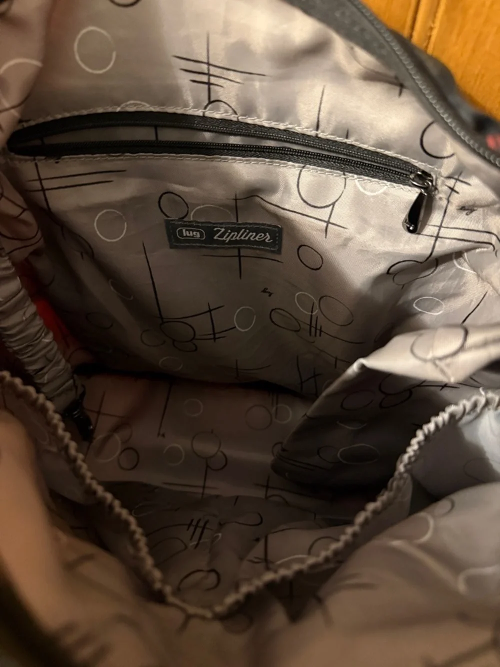 lug Zipliner Quilted Gray Crossbody Bag - Picture 2 of 4